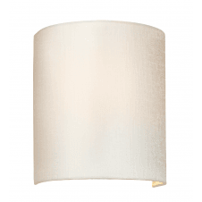 Ivory silk wall washer| British made shade| aged brass wall light