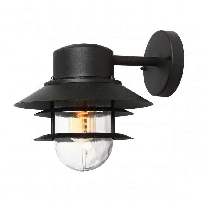 COPENHAGEN exterior wall lantern in black