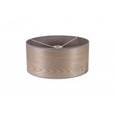 39.5 Grey Wash Wood Effect Drum Easy Fit Shade
