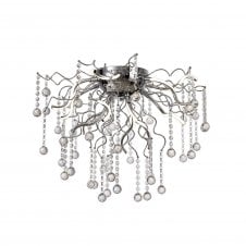 CORKSCREW Semi Flush LED Ceiling Light Polished Chrome and Crystal with 3 year warranty