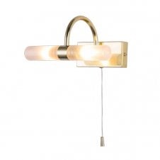 Satin Brass bathroom mirror wall light