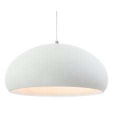 COSTA rough sand ceiling pendant in white finish