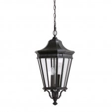 large black traditional outdoor hanging lantern - IP23
