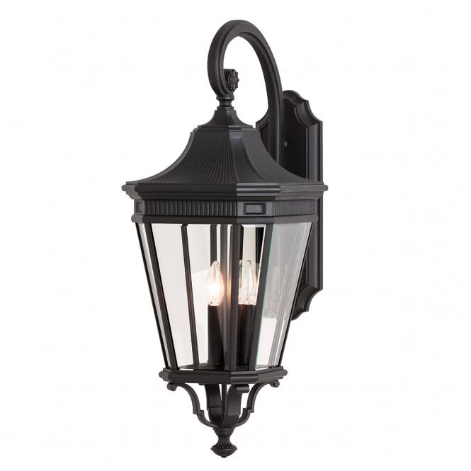 COTSWOLD LANE traditional black exterior wall lantern (large)