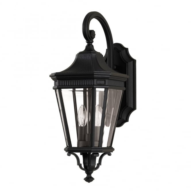 COTSWOLD LANE traditional black exterior wall lantern (medium)