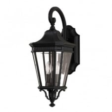 medium black traditional exterior wall lantern - IP44
