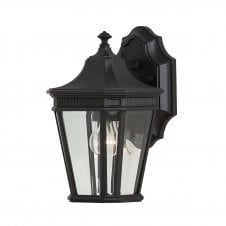 small black traditional exterior wall lantern - IP44