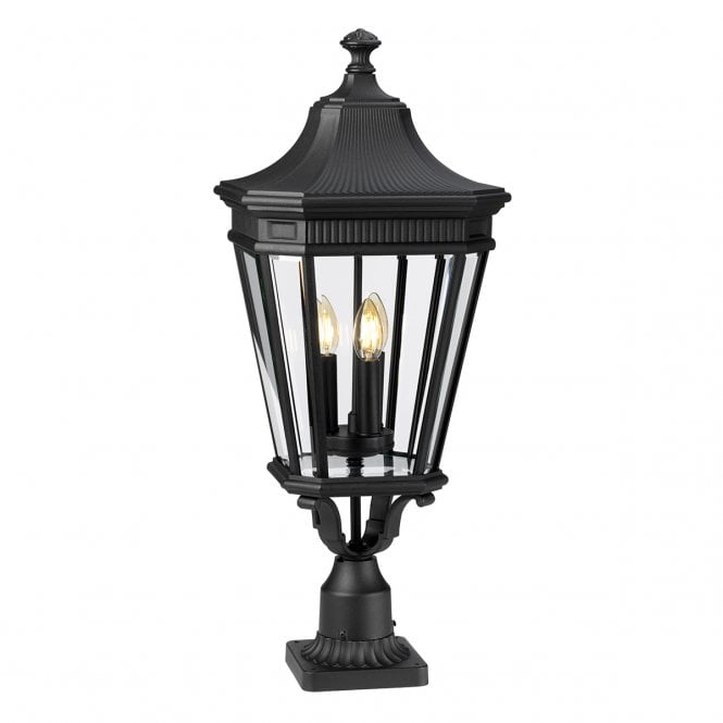 COTSWOLD LANE traditional black pedestal lantern (large)