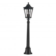 traditional black outdoor pillar light - IP44
