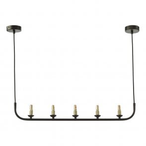 Cradle 5 Light Bar Pendant in Matt Black (Fitting Only)