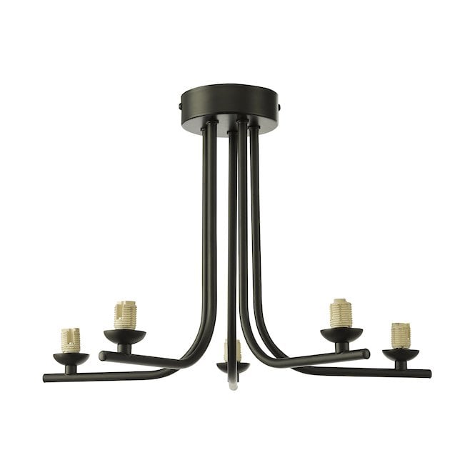 Cradle 5 Light Semi-Flush in Matt Black (Fitting Only)