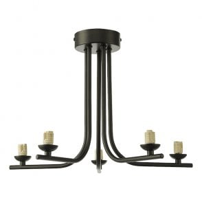 Cradle 5 Light Semi-Flush in Matt Black (Fitting Only)