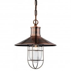 CRESCENT rustic design ceiling pendant in antique copper