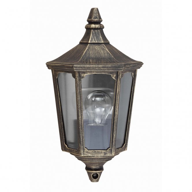 CRICKLADE black gold exterior wall lantern