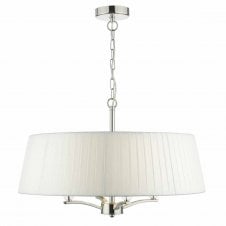 CRISTEN 4 light pendant in polished nickel with surround shade