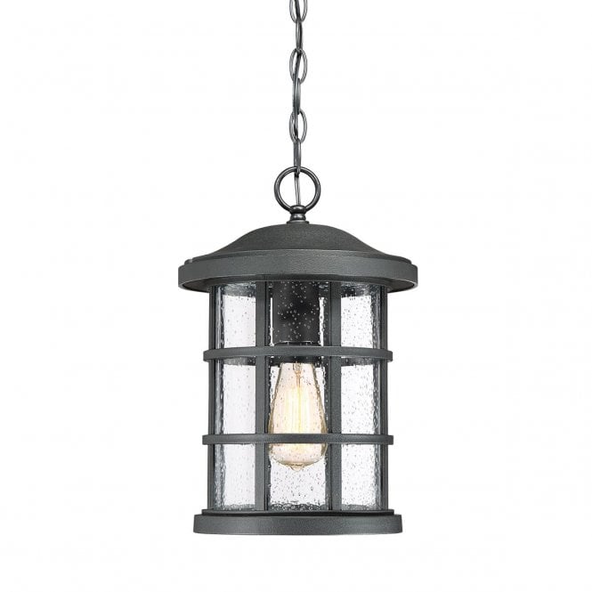CRUSADE Outdoor Chain Porch Lantern - Black