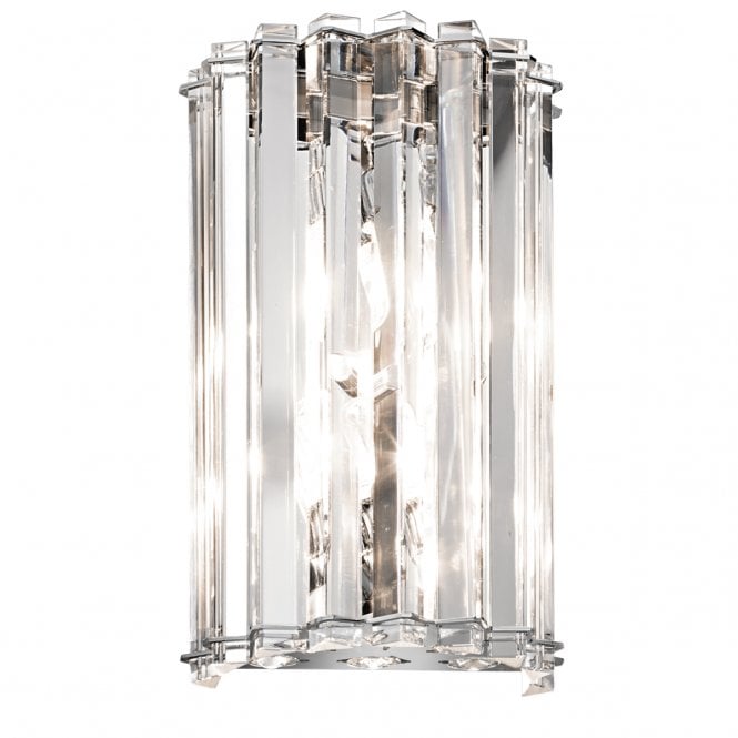 CRYSTAL SKYE decorative modern 2lt wall light with crystal shade