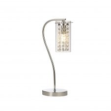 CRYSTALDEW Table Lamp Switched | Polished Chrome and Crystal and Glass