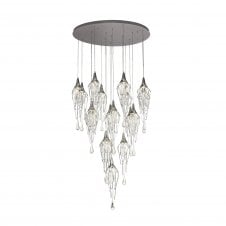 CRYZMELT 18 Light Ceiling Pendant Cluster Polished Chrome