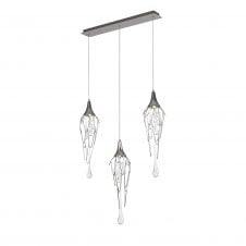 CRYZMELT 3 Light Ceiling Pendant Bar Polished Chrome
