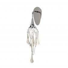 CRYZMELT Height Adjustable Wall Light in Polished Chrome and Crystal Glass