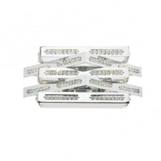 chrome and crystal wall light