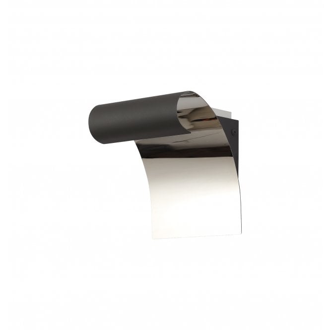CURL 8W LED Wall Light 3000K 560lm Sand Anthracite/Polished Chrome with 3 year warranty