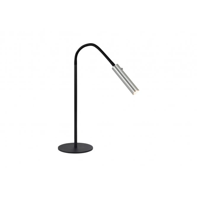 CUSTOM Adjustable LED Touch Dimmer Table Lamp Bendy Black/Aluminium with 3 year warranty