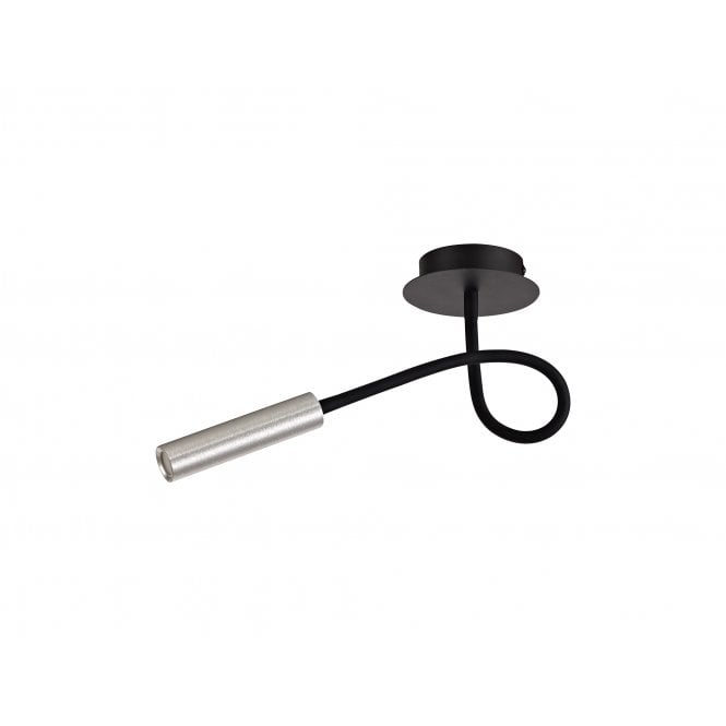 CUSTOM Single Light LED Ceiling Pendant with Adjustable Arm Dimmable Black/Aluminium with 3 year warranty
