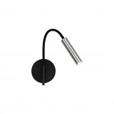 CUSTOM Wall Light Adjustable Bendy Lamp Black and Aluminium with 3 year warranty