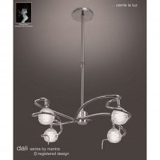DALI modern adjustable height chrome ceiling pendant light