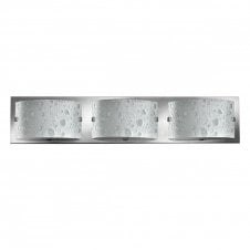 DAPHNE 3 light bathroom wall light in chrome with bubble glass