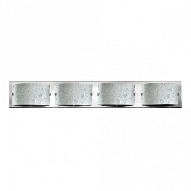 DAPHNE 4 light bathroom wall light in chrome with bubble glass