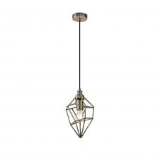DARCI antique brass open frame ceiling pendant light