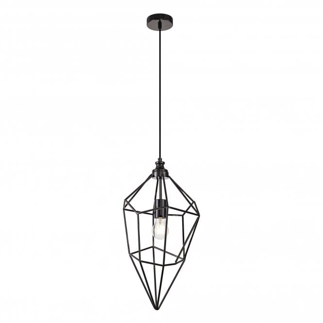 DARCI black nickel open frame ceiling pendant light (large)