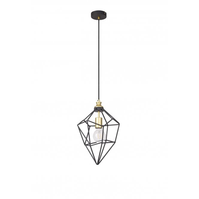 DARCI Ceiling Pendant in Gold and Sand Black
