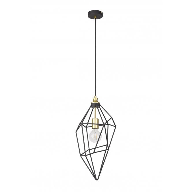 DARCI Large Ceiling Pendant in Gold and Sand Black