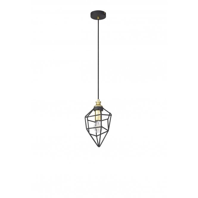 DARCI Small Ceiling Pendant in Gold and Sand Black