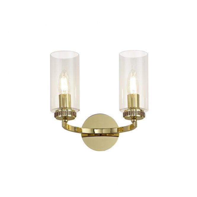 DARETTE 2 Light Wall Wall Light Polished Gold
