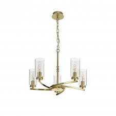 DARETTE 5 Light Ceiling Pendant Polished Gold