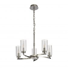 DARETTE 5 Light Ceiling Pendant Polished Nickel