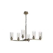 DARETTE 6 Light Ceiling Pendant Antique Brass
