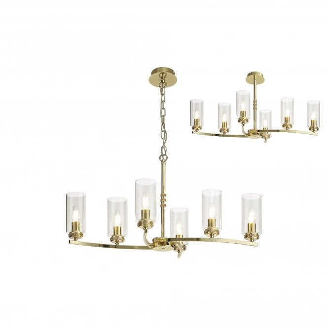 DARETTE 6 Light Ceiling Pendant Polished Gold
