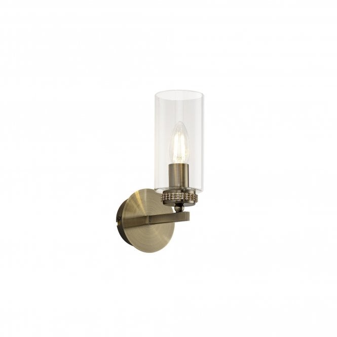 DARETTE antique brass and glass wall light