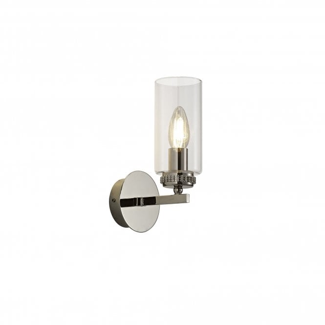 DARETTE polished nickel and glass wall light