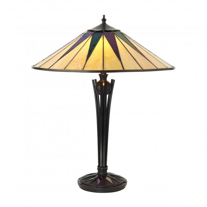DARK STAR Tiffany Art Deco large table lamp