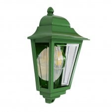 green half wall exterior lantern