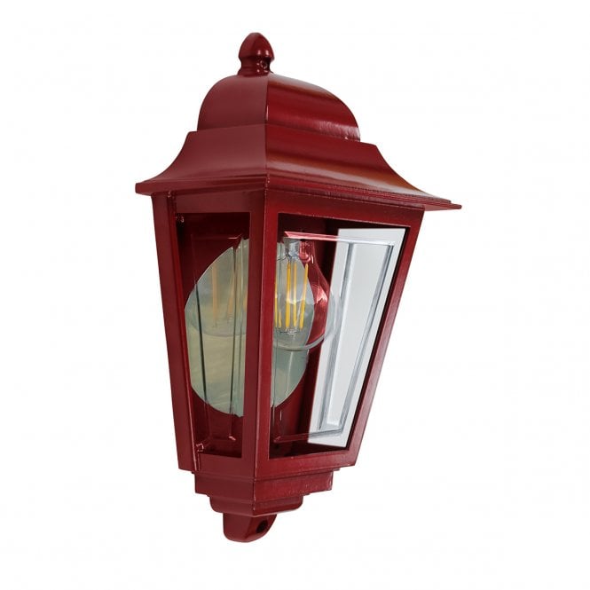 Deco Lane Half Wall Lantern Red