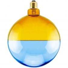 Decorative Dimmable Illusion Globe 188 Bulb in Two Toned Amber & Blue