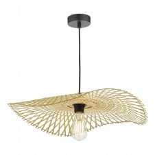 Ceiling Shade | Natural Rattan | Organic Wavy Shape